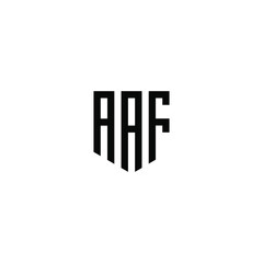 abstract letter aaf logo design. initials aaf logo