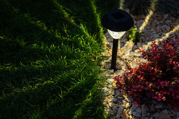 Solar powered flashlights. garden lighting