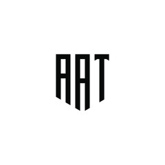 abstract letter aat logo design. initials aat logo