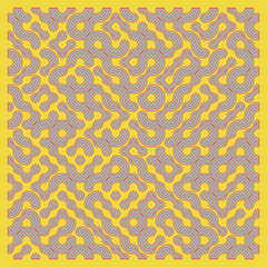 Color truchet tiling connections illustration