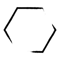hexagon brush frame
