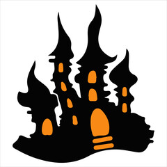 Halloween theme icon. Flat graphic design. Symbol on white background. Vector illustration. EPS10.