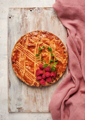 Raspberry Jam Shortbread Tart