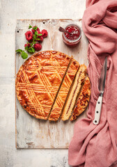 Raspberry Jam Shortbread Tart