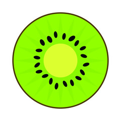 Kiwi fruit icon. Flat graphic design. Symbol on white background. Vector illustration. EPS10.