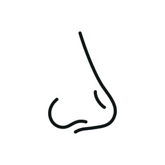 Nose side view icon - editable stroke