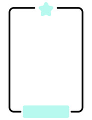 pastel label rectangle frame
