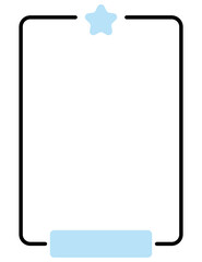 pastel label rectangle frame
