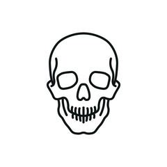 Skull icon - editable stroke