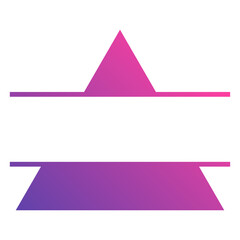 gradient triangle monogram split
