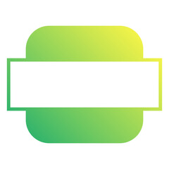 gradient square monogram split
