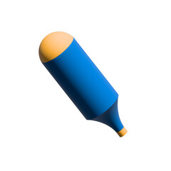 marker  3d object illustration rendering icon isolated
