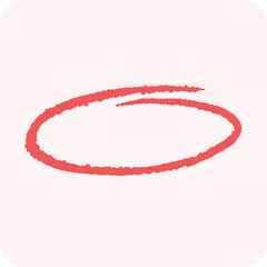 Hand-painted oval-shaped brush