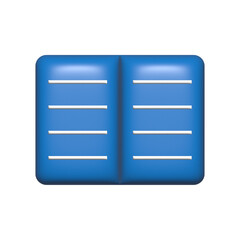 book 3d object illustration rendering icon isolated