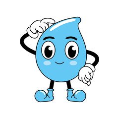 water drop traditional cartoon