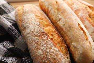 loaf of bread. Continental bread rolls 