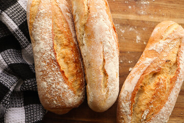 baked bread. Continental bread rolls.