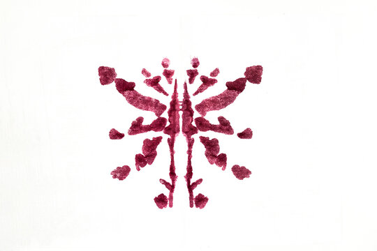 Ink blot test - Rorschach test used in Psychology labs. Imagination and interpretation of abstract shapes for psychoanalysis
