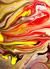 Abstract Liquid paint in motion with marble details for art creatives