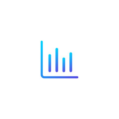 Obraz premium Chart grow gradient icon 
