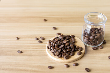 coffee beans and scoop