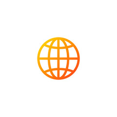 Globe, web gradient icon design
