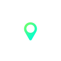 Location pin gradient icon design 