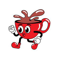 coffee cup traditional cartoon