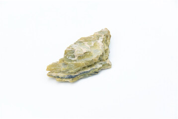 mineral on the rock over white background