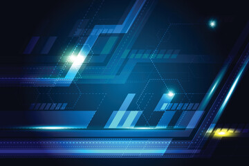 Circular luminous background The flying saucer pattern sparkles around the circle. Full future technology Elements for creating abstract color scenes.