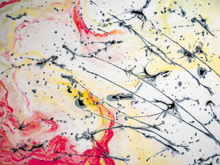 Abstract Liquid paint in motion with marble details for art creatives