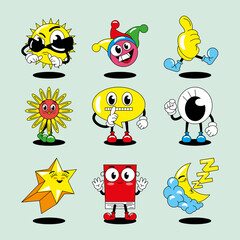 icons traditional cartoon