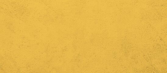 Texture of yellow cement wall, wide panoramic view