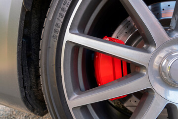 alloy wheels with red calipers