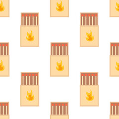 vector seamless pattern with box of matches