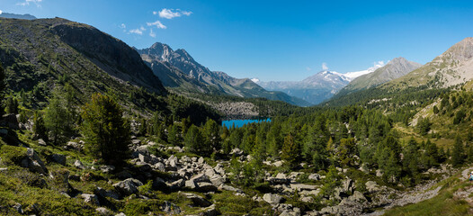 Swiss Mountain lake Panorama
