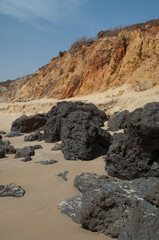 Beach and crag in the Natural Reserve of Popenguine. Thies. Senegal.