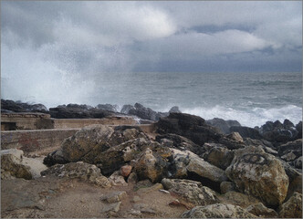 Storm on the Atlantic coast.