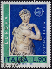 Italy - circa 1974: a postage stamp from Italy, showing 