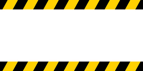 Black and yellow line striped. Caution tape. Blank warning background. Warning sign. Background with space for text writing.