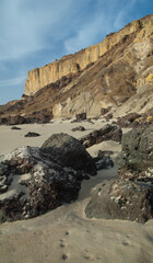 Beach and sea cliff in the Natural Reserve of Popenguine. Thies. Senegal.