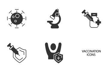 vaccination icons set . vaccination pack symbol vector elements for infographic web
