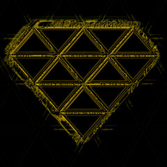golden star shape, background, diamond, triangle, shapes
