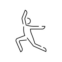 Yoga exercise line icon. Vector yoga poses meditation