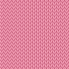 Pink knitted background, seamless pattern