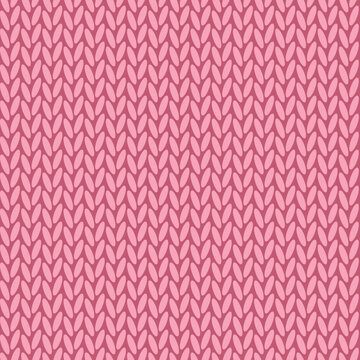 Pink knitted background, seamless pattern