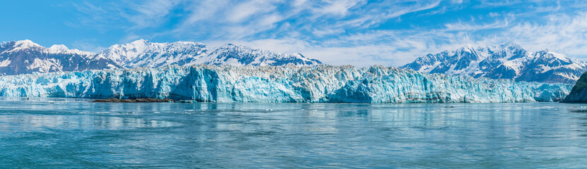 A view across the snout of the Hubbard Glacier, Alaska in summertime