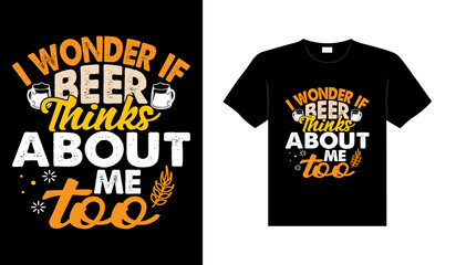 Beer typography vector lettering illustration vintage t-shirt design for print