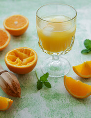 Glass of fresh orange juice