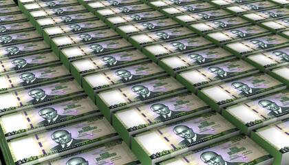 3D Pile of Liberia 100 Dollars Money banknote
